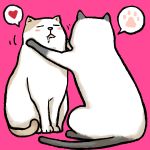  aobe cat cat_focus heart lowres no_humans paw_print paws saliva spoken_heart 