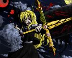  artist_request blonde_hair darkness ex-rumia ex_rumia long_hair red_eyes rumia sword touhou weapon wings 