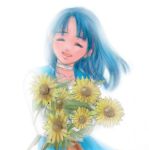  closed_eyes dragon_quest dragon_quest_vi dress flower gaomoo lowres tania 