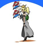  /\/\/\ 1boy 1girl 1up afterimage black_dress blue_earrings borrowed_design bouncing_breasts bowsette bracelet breasts collar crown dress faceless faceless_female from_side gameplay_mechanics high_heels jewelry jumping kogane_(staygold) large_breasts long_dress lowres mario super_mario_bros. motion_blur motion_lines new_super_mario_bros._u_deluxe nintendo spiked_armlet spiked_bracelet spiked_collar spiked_shell spikes standing strapless strapless_dress super_crown super_mario_bros. sweatdrop turtle_shell 