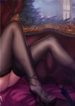  1girl back_cover black_footwear black_legwear cover cover_page doujin_cover fate/grand_order fate_(series) high_heels highres jeanne_d&#039;arc_(alter)_(fate) jeanne_d&#039;arc_(fate)_(all) solo thigh-highs tsuki_no_i-min 