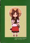  1girl absurdres animal_ears brooch brown_hair comic cover cover_page doujin_cover hat highres imaizumi_kagerou jewelry long_hair poronegi scarf shirt short_sleeves skirt sun_hat tail touhou wolf_ears wolf_tail 