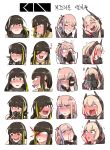  4girls absurdres angry anti-rain_(girls_frontline) blood blush closed_eyes commentary_request eyepatch face girls_frontline highres laughing m16a1_(girls_frontline) m4_sopmod_ii_(girls_frontline) m4a1_(girls_frontline) multiple_girls nosebleed sd_bigpie shy st_ar-15_(girls_frontline) 