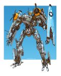  autobot b-25_mitchell commentary emerson_tung english_commentary gun highres jetfire machine_gun machinery mecha propeller radio_antenna realistic redesign robot roundel science_fiction shiny signature transformers turret weapon 