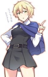  1girl asparagus_(girls_und_panzer) bc_freedom_school_uniform blonde_hair em_(totsuzen_no_hakike) girls_und_panzer school_uniform short_hair yellow_eyes 