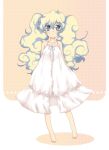  barefoot curly_hair dress hazuki_(pacco) hazuki_(pixiv33452) multicolored_hair nia_teppelin tengen_toppa_gurren_lagann twintails 