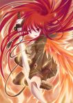  fire katana long_hair red_hair redhead school_uniform shakugan_no_shana shana sword thighhighs weapon wings xeph xephonia 