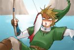  fish fishing fishing_rod gloves holding holding_fishing_rod link male nintendo pointy_ears the_legend_of_zelda 