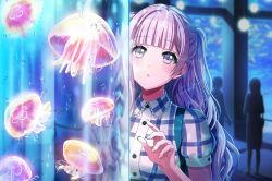  d4dj dress grey_eyes izumo_saki long_hair silver_hair 