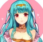  1girl bare_shoulders blue_hair bridal_veil bride dress fire_emblem fire_emblem:_rekka_no_ken fire_emblem_heroes hair_ornament jurge long_hair looking_at_viewer mamkute ninian nintendo red_eyes simple_background smile solo veil wedding_dress 