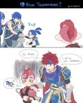  1girl 4boys agent_8 color_connection comic english fire_emblem fire_emblem:_kakusei gauntlets hair_color_connection hairband hand_on_another&#039;s_shoulder handshake ink_tank_(splatoon) inkling krom looking_at_another lucina multiple_boys nintendo noii octoling pointy_ears redhead roy_(fire_emblem) splatoon splatoon_2 splatoon_2:_octo_expansion splattershot_(splatoon) squidbeak_splatoon super_smash_bros. tearing_up thought_bubble yellow_eyes 