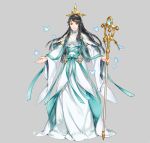  1girl black_hair dress fire_emblem fire_emblem_heroes fire_emblem_if full_body hairband itou_misei long_hair looking_at_viewer mikoto_(fire_emblem_if) mole nintendo official_art ponytail simple_background smile solo 