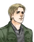  1boy blonde_hair cang_fade commentary_request jacket james_sunderland male_focus silent_hill_2 solo 
