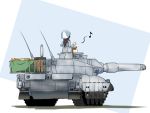  1girl caterpillar_tracks emblem girls_und_panzer goriate ground_vehicle instrument kantele keizoku_(emblem) keizoku_school_uniform mika_(girls_und_panzer) military military_vehicle motor_vehicle musical_note tank type_10_(tank) 