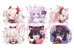  &gt;_&lt; 4girls :d :o ^_^ ahoge animal_ear_fluff animal_ears azur_lane bangs black_dress black_hair black_jacket black_ribbon blush cat_ears cat_mask closed_eyes closed_eyes covered_mouth crying dress eyebrows_visible_through_hair facing_viewer fang flying_sweatdrops gloom_(expression) hair_between_eyes hair_bun hair_ribbon hammann_(azur_lane) headgear heart highres jacket light_brown_hair long_hair looking_at_viewer mask mask_on_head multiple_girls nose_blush object_hug one_side_up open_mouth orange_eyes pomu_(pomu_me) prinz_eugen_(azur_lane) profile purple_hair ribbon side_bun smile sparkle stuffed_alicorn stuffed_animal stuffed_toy tears unicorn_(azur_lane) very_long_hair violet_eyes white_dress yamashiro_(azur_lane) 