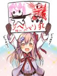  1girl artbook children&#039;s_day commentary_request crayon drawing girls_frontline hair_ornament happy hexagram negev_(girls_frontline) open_mouth pink_hair red_eyes solo star_of_david translated younger yuuki_yuu 