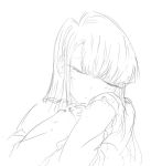  1girl black_hair komi-san_wa_komyushou_desu komi_shouko long_hair mitsugu pullover sleeping white_background 