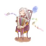  1girl accordion amami_(pixiv_id_771839) blush butterfly chair closed_eyes cute female_my_unit_(fire_emblem:_kakusei) fire_emblem fire_emblem:_awakening fire_emblem:_kakusei fire_emblem_heroes fire_emblem_musou fire_emblem_warriors intelligent_systems long_hair musical_instrument musical_note my_unit_(fire_emblem:_kakusei) nintendo playing rainbow reflet robin_(fire_emblem) robin_(fire_emblem)_(female) simple_background sitting solo twintails white_hair 