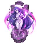  1girl absurdres blue_hair collarbone corruption fire_emblem fire_emblem:_kakusei full_body full_body_tattoo hair_between_eyes highres ibenz009 long_hair looking_at_viewer lucina magic magic_circle navel nintendo no_nipples no_pussy possessed purple_skin red_eyes rubble smile solo tattoo transparent_background very_long_hair 
