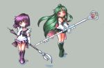  bishoujo_senshi_sailor_moon bob_cut boots bun chibi choker circlet earrings elbow_gloves gloves green_hair hair_bun jewelry long_hair magical_girl meiou_setsuna multiple_girls nefis outer_senshi polearm purple_eyes purple_hair red_eyes rod sailor_pluto sailor_saturn sailor_senshi silence_glaive simple_background smile staff time_staff tomoe_hotaru violet_eyes weapon 