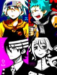  black_star chrona_makenshi death_the_kid highres makenshi_chrona soul_eater 