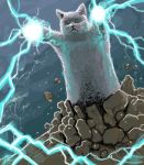  cat chuubatsu_nagano lightning longcat lowres magic meme no_humans realistic tyuubatu 