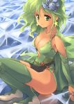  breasts cleavage final_fantasy final_fantasy_iv green_eyes green_hair kouno_hikaru rydia solo thigh-highs thighhighs 