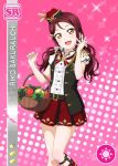  blush character_name dress long_hair love_live!_school_idol_festival love_live!_sunshine!! purple_hair red_eyes sakurauchi_riko smile twintails 