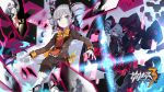  3girls black_legwear bodysuit bronya_zaychik closed_mouth drill_hair earrings fu_hua_(honkai_impact) glasses gloves grey_eyes grey_hair hair_ribbon highres honkai_impact jewelry leggings multiple_girls official_art pants red_eyes ribbon twin_drills 