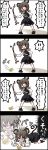  !! 4koma animal_ears black_border border bow comic highres jetto_komusou long_sleeves nazrin open_mouth short_hair speech_bubble touhou translation_request 