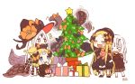  &gt;_&lt; /\/\/\ 4girls :d :i :o ^_^ abigail_williams_(fate/grand_order) bangs black_bow black_dress black_footwear black_hat black_jacket blonde_hair blue_eyes blush bow box bug butterfly christmas christmas_ornaments christmas_tree closed_eyes closed_mouth dress eating eyebrows_visible_through_hair fate/grand_order fate_(series) food food_on_face forehead gift gift_box gingerbread_man hair_bow hair_bun hat highres insect jacket key lavinia_whateley_(fate/grand_order) long_hair long_sleeves multiple_girls multiple_persona object_hug open_mouth orange_bow parted_bangs polka_dot polka_dot_bow red_eyes red_footwear signature sitting sleeves_past_fingers sleeves_past_wrists smile sofra standing star stuffed_animal stuffed_toy suction_cups teddy_bear tentacle v-shaped_eyebrows very_long_hair white_background white_hair witch_hat 