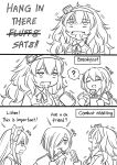  4girls cigarette comic commentary crossed_out cup english food girls_frontline guin_guin hair_over_one_eye long_hair maid_headdress mg5_(girls_frontline) mk48_(girls_frontline) multiple_girls pkp_(girls_frontline) s.a.t.8_(girls_frontline) saliva toast trembling uniform 