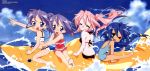  bikini hiiragi_kagami hiiragi_tsukasa izumi_konata lucky_star swimsuit takara_miyuki 