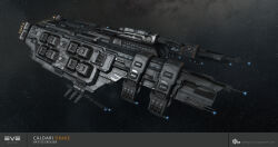  3d absurdres battlecruiser_(eve_online) caldari_state_(eve_online) combat_ship_(eve_online) commentary company_logo company_name copyright_logo copyright_name dark_background dated drake_(eve_online) english_commentary eve_online flying glowing grey_background grey_theme highres kaalakiota_corporation_(eve_online) logo maya_(medium) military_vehicle no_humans official_art outdoors radio_antenna realistic science_fiction space spacecraft star_(sky) starry_sky_background support_ship_(eve_online) vehicle_focus vehicle_name ymir_jonsson 