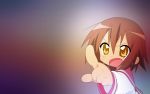  kusakabe_misao lucky_star open_mouth pointing tagme 