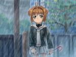  card_captor_sakura cardcaptor_sakura crying highres kinomoto_sakura moonknives mutsuki_(moonknives) rain school_uniform seifuku tears umbrella wet 