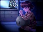  christmas clannad closed_eyes dango dango_daikazoku moonknives mutsuki_(moonknives) okazaki_ushio pajamas praying 