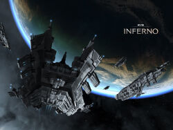  3d battlecruiser_(eve_online) caldari_state_(eve_online) clouds combat_ship_(eve_online) commentary copyright_logo copyright_name drake_(eve_online) eve_online fleet flying glowing in_orbit kaalakiota_corporation_(eve_online) logo maya_(medium) military_vehicle missile_pod no_humans official_art outdoors planet radio_antenna realistic scenery science_fiction space spacecraft spacecraft_turret star_(sky) starry_sky_background support_ship_(eve_online) vehicle_focus ymir_jonsson 