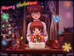  candle christmas christmas_tree clannad food furukawa_nagisa moonknives mutsuki_(moonknives) okazaki_ushio pastry 
