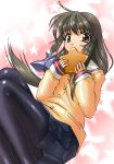  clannad ibuki_fuuko long_hair pantyhose school_uniform star starfish stars yellow_eyes 