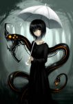  black_hair dress gia monster red_eyes robot short_hair snake the_darkness umbrella 