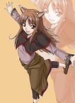  brown_hair holo long_hair misnon_the_great red_eyes spice_and_wolf wolf_ears 
