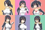  6+girls alternate_costume alternate_hair_length alternate_hairstyle black_hair blush color_switch commentary_request cosplay emperor_penguin_(kemono_friends) emperor_penguin_(kemono_friends)_(cosplay) everyone eyebrows_visible_through_hair gentoo_penguin_(kemono_friends) glasses hair_over_one_eye headphones highlights hood hoodie humboldt_penguin_(kemono_friends) kemono_friends long_hair long_sleeves margay_(kemono_friends) multicolored_hair multiple_girls penguins_performance_project_(kemono_friends) redhead rockhopper_penguin_(kemono_friends) royal_penguin_(kemono_friends) short_hair totokichi twintails upper_body white_hair 