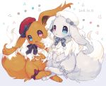  :p alternate_color bad_id bad_twitter_id blue_eyes blush clothed_pokemon creatures_(company) eevee fluffy game_freak gen_1_pokemon grey_ribbon hat heterochromia hideko_(l33l3b) highres looking_at_viewer neck_ribbon nintendo pokemon pokemon_(creature) red_hat ribbon shiny_pokemon sparkling_eyes tears tongue tongue_out violet_eyes white_background white_hat 