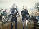  4girls ak-12 ak-12_(girls_frontline) an-94 an-94_(girls_frontline) as_val_(girls_frontline) assault_rifle bangs blonde_hair blue_eyes braid cape car character_request closed_mouth commentary_request eyebrows_visible_through_hair french_braid full_body girls_frontline glasses gloves ground_vehicle gun hair_ornament hairband hairclip holding holding_gun holding_mask holding_weapon jacket long_hair long_sleeves looking_at_another mask mask_removed motor_vehicle multiple_girls open_mouth outdoors ribbon rifle scarf short_hair sidelocks silver_hair skirt smile standing strap_gap stuffed_toy thigh-highs trigger_discipline very_long_hair weapon wss_(32656138) 