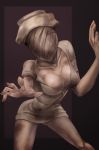  1girl bandage breasts bubble_head_nurse cleavage commentary_request faceless hat mikan@renshu-chu monster_girl nurse nurse_cap silent_hill silent_hill_2 solo 