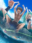  blue_hair brown_eyes brown_hair chie_rumiko closed_eyes feet furude_rika green_hair hanyuu higurashi_no_naku_koro_ni houjou_satoko houjou_satoshi lain lain_(artist) long_hair maebara_keiichi ocean one-piece_swimsuit purple_hair red_hair redhead ryuuguu_rena school_swimsuit short_hair smile sonozaki_mion sonozaki_shion swimsuit 