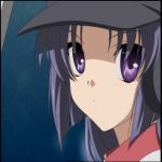  baseball cap clannad ichinose_kotomi violet_eyes 