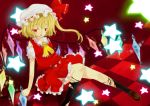  blonde_hair flandre_scarlet hat mizu_tama ribbon ribbons thigh-highs thighhighs torn_clothes torn_thighhighs touhou wings 