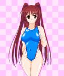  competition_swimsuit kousaka_tamaki long_hair one-piece_swimsuit red_hair redhead swimsuit to_heart_2 twintails 
